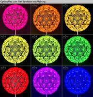 2024 nouveau extérieur 3D géant LED fibre optique pissenlit fleur Motif lumière RGB + blanc + rouge + bleu + jaune + violet paysage noël