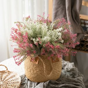 CallaFloral Ramo de Flores Artificiales Blanco y Rosa de Plástico de Alta Simulación para Decoración del Hogar y Bodas Estilo INS - Product Image 1