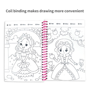<span class=keywords><strong>Livre</strong></span> de coloriage pour enfants Keybaby, couverture souple, reliure spirale, 5 couleurs, motifs d'animaux, design simple et amusant pour la relaxation - Product Image 6