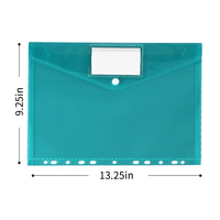 Carpeta de Archivo Transparente Kaplo A4 de PP, Bolsa de Archivo con 11 Orificios y Botón a Presión para Carpetas de 3 Anillos, Impermeable