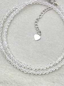 Collar de Cuarzo Transparente, Joyería Delicada con Piedras Preciosas, Cuentas Microfacetadas, Collar de Cristal, Joyería Minimalista, Collar con Piedras Preciosas Pequeñas - Product Image 5