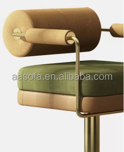 Jambe en acier Transparent or métal <span class=keywords><strong>chaise</strong></span> de bar tapisserie d'ameublement en velours rouge maison <span class=keywords><strong>haute</strong></span> <span class=keywords><strong>chaise</strong></span> <span class=keywords><strong>65cm</strong></span> tabouret pivotant <span class=keywords><strong>chaise</strong></span> - Product Image 6