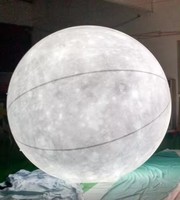 Ballon publicitaire gonflable géant LED Lumière LED Planètes Lune Terre Mars Saturne Lévitation à l'hélium pour la publicité