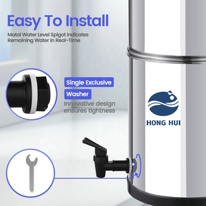 Hệ thống lọc nước bằng trọng lực HONG HUI LT-2.25B có chứng nhận NSF, dùng cho gia đình và ngoài trời - Product Image 3