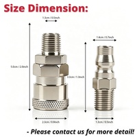Raccord rapide pneumatique Gainnow 1/4'' 3/8'' 1/2'' mâle/femelle 8mm 10mm 12mm pour tuyau d'air