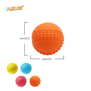 Famipet Custom עמיד קשה טבעי Tpr גומי לחיות מחמד ללעוס חורק צעצועי כלב כדור צעצועים - Product Image 3