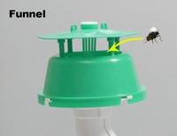 Piège à insectes électronique intelligent en plastique solide, écologique, avec entonnoir, pour le contrôle des nuisibles dans le jardin, avec fonction de charge électrique et surveillance intelligente