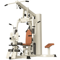 Station d'entraînement multifonctionnelle tout-en-un pour la maison avec système de poulies et blocs de poids
