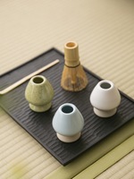 Fouet à matcha avec breloque, Fouet Chasen, Ensemble de thé matcha, Fouet en bambou, Bol en céramique, Longs ensembles de thé matcha japonais