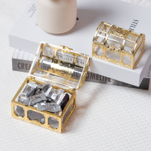 Nuovo stile <span class=keywords><strong>oro</strong></span> regalo regalo regalo di plastica scatola di cioccolato scatola di caramelle <span class=keywords><strong>per</strong></span> il matrimonio - Product Image 4