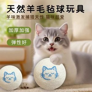 Jouet pour chat en laine, boule de laine de 5 cm, durable, silencieux, pour faire chasser les chats - Product Image 4