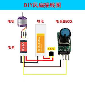 Probador de Motores de Aviones a Escala con Interruptor de Ventilador de Alta Velocidad y Probador Simple de ESC (Tres Velocidades) para Aviones RC - Product Image 3