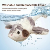 Jouet pour chat en peluche super doux, rechargeable, mignon et classique, avec chargement Type C, mouvements aléatoires, anti-ennui, résistant aux morsures multiples