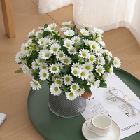 Bouquet de 21 têtes de tournesol artificielles en soie avec des marguerites et des camomilles mélangées, aspect réaliste, fleurs artificielles en vrac pour la décoration de mariage et de la maison