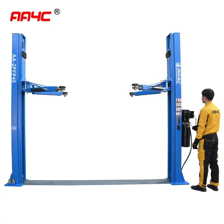 AA4C 4.5T 1000lbs Manual release 2 post car lift auto hoist two post auto ramp 2 poles vehicle elevator vehicle ramp