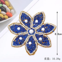 Produits tendance personnalisés Fleur en cristal de résine Applique en strass Patchs thermocollants pour le bricolage Accessoires vestimentaires