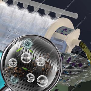 Filtro de tambor giratorio para tanque de peces de acuario de acuicultura, <span class=keywords><strong>10000</strong></span> <span class=keywords><strong>litros</strong></span>, venta al por mayor, pequeño filtro de estanque Koi, malla de alambre de acero inoxidable - Product Image 3