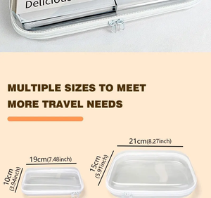 Storage <strong>Box</strong> Case Square Plastic <strong>Containers</strong> <strong>Box</strong> Travel Cosmetics Bag Bathing/Toy Organize Bag Waterproof Zipper Bag Travel Bag - Product Image 4