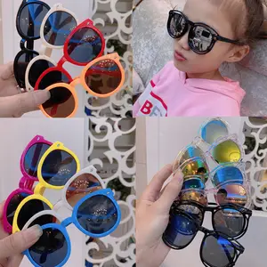 DYS144 جديد أزياء الأطفال الكرتون ظلة حماية النظارات الشمسية الاطفال الفتيان الفتيات أزياء طفل لطيف المضادة للأشعة فوق البنفسجية لعبة النظارات الشمسية