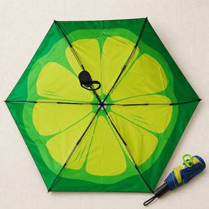 Paraguas Plegable de Doble Capa con 5 Pliegues, Diseño de Rodajas de Limón, Ligero, Compacto, Anti-UV, Impermeable, para Sol y Lluvia, Personalizado - Product Image 4