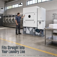 Séchoir industriel à vapeur traversant FDT3000 130-150kg pour blanchisserie hôtelière et séchage de linge commercial