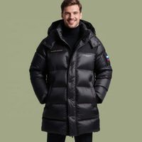 Veste matelassée OEM pour homme en duvet de canard blanc à 90 %, parka personnalisée ODM, manteau à capuche chaud et épais, coupe-vent et imperméable pour l'hiver