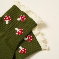 Chaussettes de yoga en coton premium à col ras du cou, tricotées sur mesure, bord festonné, antidérapantes pour le Pilates et le sport