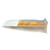 Sac en papier biodégradable de haute qualité SP2842 avec fenêtre transparente pour l'emballage du pain et des biscuits