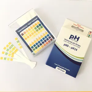 Evrensel pH göstergesi 0-14 pH test şeritleri idrar, tükürük, içme suyu, laboratuarlar, akvaryumlar