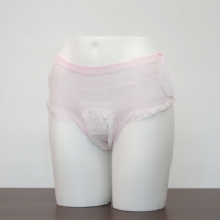 Culottes menstruelles jetables en pulpe de bois rose, écologiques, de haute qualité, super respirantes, pour femmes