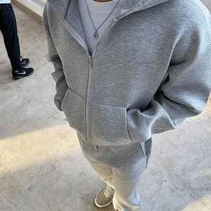 Chất Lượng Cao Người Đàn Ông Của Hoodies Áo Nỉ Dây Kéo Áo Và Quần Bó Sát Thiết Lập 100% Bông Nặng Tracksuit Tùy Chỉnh Mồ Hôi Phù Hợp Với Người Đàn Ông - Product Image 4