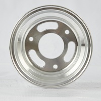 Vente en gros de roues en alliage d'aluminium HOUCHENG 6*4,5 pouces à 3 trous pour ATV/Go Kart/Tondeuse à gazon, garantie de 12 mois, finition polie