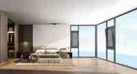 Ventanas Abatibles de Aluminio con Rotura de Puente Térmico para Casa o Villa, Doble Acristalamiento Templado, con Certificación NAMI