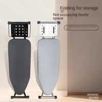 Planche à repasser pliable sur pied, réglable en hauteur, avec housse résistante à la chaleur, pour presse à vapeur et table de repassage