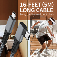 Casque VR 5 mètres Câble USB C USB-C à USB-C Câble à angle droit VR USB3.2 GEN1 5Gbps