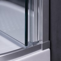 Cabine de douche d'angle moderne 90x90cm en verre trempé électroplaqué avec douche d'angle pour salle de bain compacte