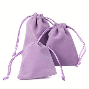 Wholesale Custom LOGO <b>Velvet</b> Pouch Packaging Drawstring Jewelry <b>Velvet</b> Bags for Gift - Product Image 3