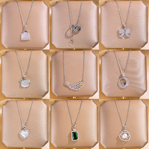 Resoul - Juego de Collares con Colgantes de Lazo Delicado, Estilo Y2K, con Perlas y Gatos Adorables, Dropshipping - Product Image 1
