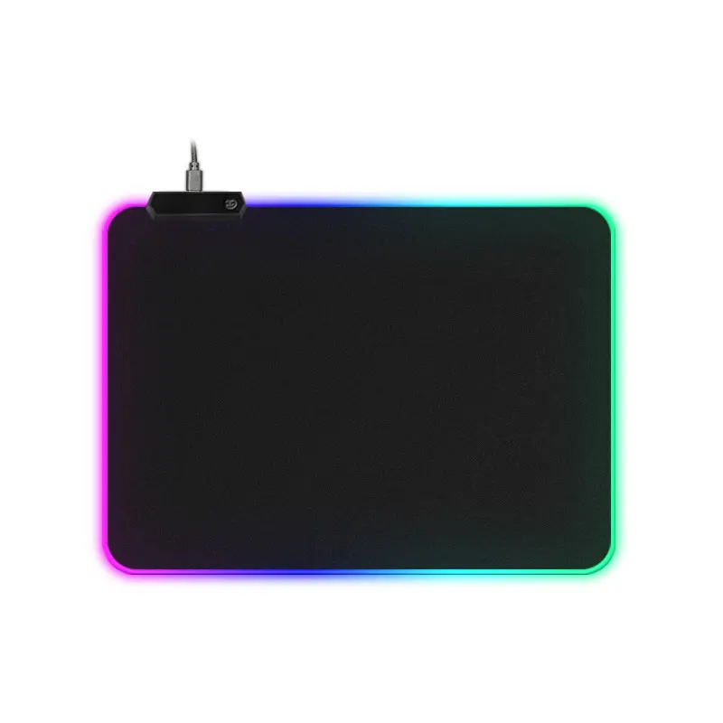 핫 세일 다채로운 LED 빛 농축 잠금 키보드 패드 게임 마우스 패드 RGB 마우스 패드