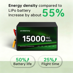 แบตเตอรี่ลิเธียมโซลิดสเตต CEBATTERY สำหรับโดรน UAV ความจุสูง ชาร์จเร็ว 17000mah 15000mah ชุดแบตเตอรี่ 4S 6S 8S พร้อม BMS 10000ma - Product Image 3