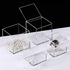Bán buôn nhỏ rõ ràng Acrylic Hộp vuông Cube container với nắp tùy chỉnh Acrylic Hộp lưu trữ cho kẹo thuốc và đồ trang sức nhỏ - Product Image 3