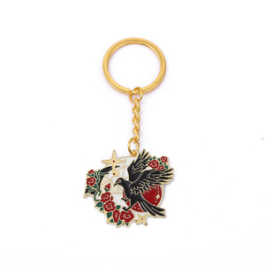 Tùy chỉnh quốc gia động vật <span class=keywords><strong>Fox</strong></span> đuôi rắn tinh thần chim hợp kim nhỏ giọt dầu men Keychain phim hoạt hình phụ kiện Mặt dây chuyền cho món quà - Product Image 1