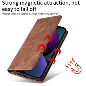 PU cuir Flip portefeuille étui de téléphone portable pour <span class=keywords><strong>iPhone</strong></span> 17 Air 16 14 15 Pro Max chargeur rétro magnétique couverture de téléphone portable - Product Image 2