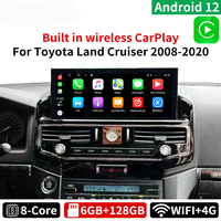 Autoradio multimédia Android 15, stéréo sans fil Android, lecteur audio DVD pour Toyota Land Cruiser LC200 2008-2015
