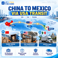 Transit maritime mondial ZTOCW Chine-Mexique LCL+Express, livraison en 30-45 jours pour marchandises commerciales en gros, porte-à-porte