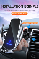 Nouvel arrivage de chargeur de voiture support de chargeur de voiture sans fil à charge rapide 15w supports de téléphone portable de voiture pour IP14/15
