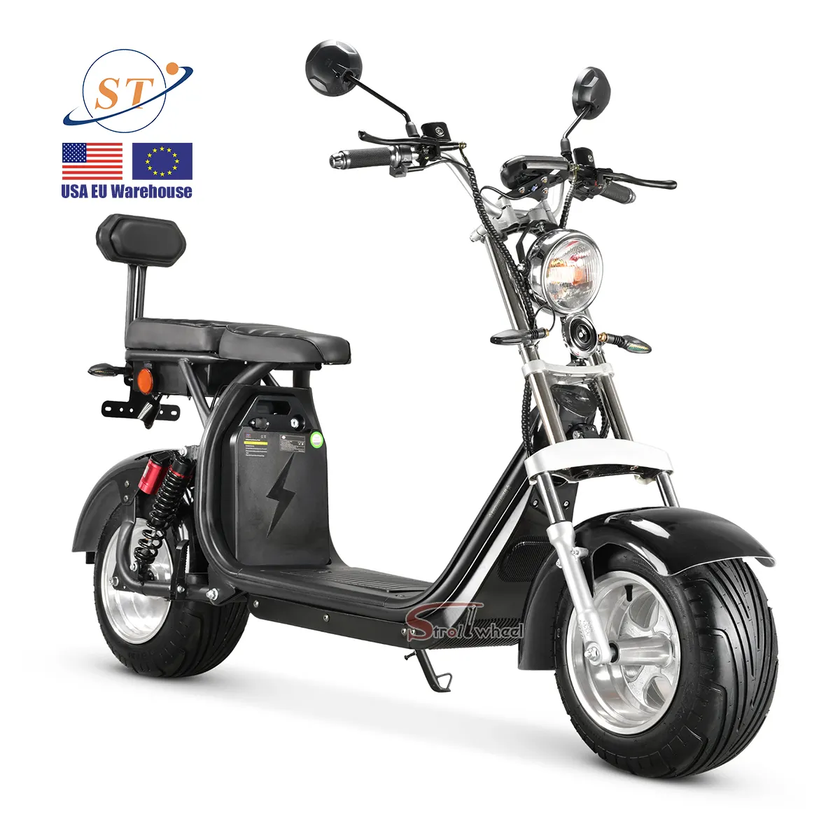 Nieuwste Citycoco Elektrische Scooters 2 Wiel 60V Batterij Elektrische Scooter Voor Volwassenen 1500W Motor