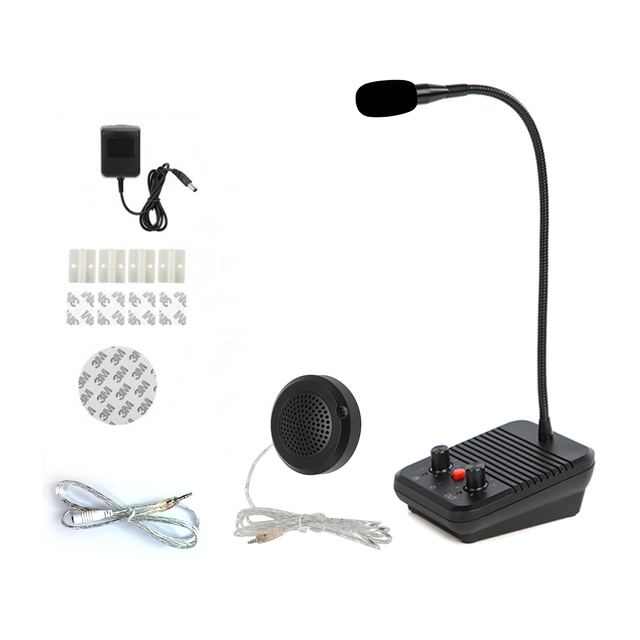 Bank Teller Intercom System; Full Duplex 2-Way Talk with Noise Cancellation; CE Certified for Hospital Window; Bulk Order