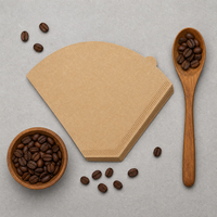 Filtres à café en papier coniques jetables, écologiques, 100% pâte de bois naturelle, 2-4 tasses, pour la préparation du café par filtration manuelle