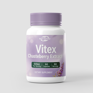 Capsules d'extrait de Gattilier (Vitex Agnus-Castus) 500mg par dose, 90 capsules végétales, Complément alimentaire botanique naturel OEM ODM - Product Image 1